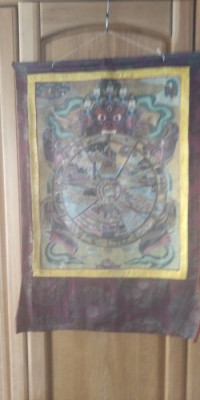 Mandala Thangka Buddism Tibet Nepal India C foto