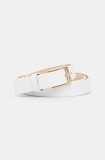 Answear Lab curea de piele femei, culoarea alb