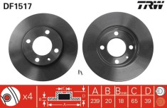 TRW DF1517 Disc frana