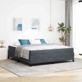 VidaXL Cadru de pat Gri &icirc;nchis, gri și alb 180 x 200 cm Catifea