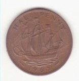 Marea Britanie &frac12; (half) penny 1965 - Elizabeth II 1st portrait., Europa, Bronz
