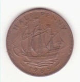 Marea Britanie &frac12; (half) penny 1965 - Elizabeth II 1st portrait., Europa, Bronz