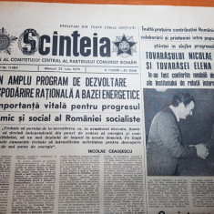 ziarul scanteia 25 iulie 1979-ceausescu a primit medalia de aur