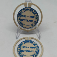 Set 2 obiecte Scoala medie tehnica de statistica Botosani, 1955-1990.