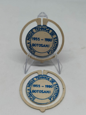 Set 2 obiecte Scoala medie tehnica de statistica Botosani, 1955-1990. foto