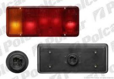 Stop spate lampa Universal, spate, omologare ECE, 12/24V,140mm, 238x138x54mm, cu lumina de dat inapoi, led, suport surub, cu reflector triunghi,, Drea foto