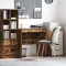 vidaXL Birou Stejar afumat 80 x 50 x 76 cm Lemn compozit 869430