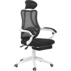 SCAUN DE BIROU ERGONOMIC SI SUPORT DE PICIOARE OFF 927 ALB
