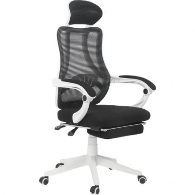 SCAUN DE BIROU ERGONOMIC SI SUPORT DE PICIOARE OFF 927 ALB foto