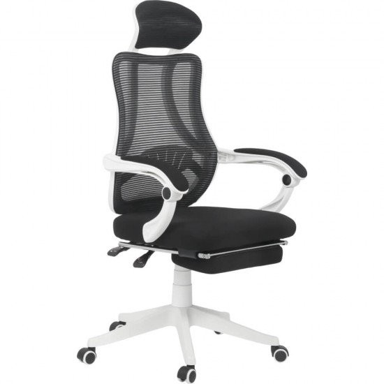SCAUN DE BIROU ERGONOMIC SI SUPORT DE PICIOARE OFF 927 ALB