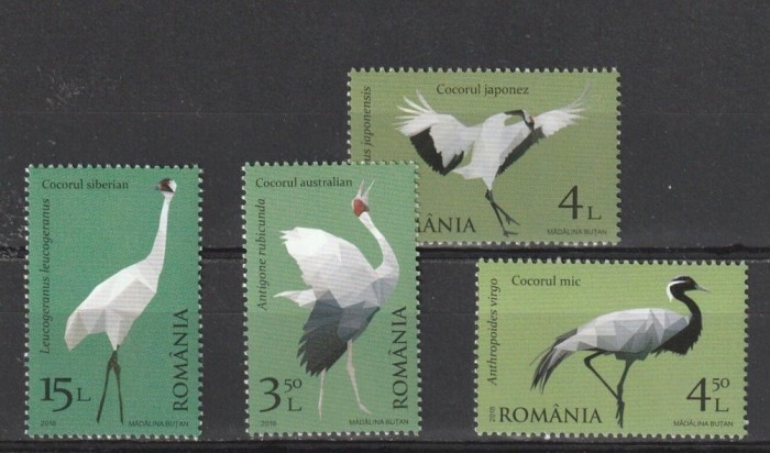 Fauna - Păsări migratoare, cocori, 2018, LP 2177, MNH