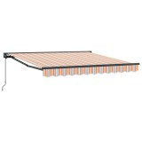 vidaXL Cortina Retractabilă Manual Albastru și portocaliu 350 x 250 cm 3330301