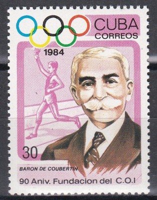 Cuba 1984 - A 90-a aniversare a Comitetului Olimpic Internațional, MNH foto