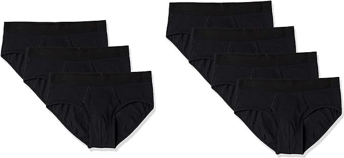 Chiloti din bumbac Amazon Essentials pentru barbati, pachet de 7, negru, Marimea XXL - OUTLET