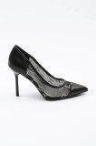 Karl Lagerfeld pantofi cu toc SARABANDE culoarea negru, KL30925A