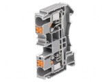 Term. &icirc;mbinare şine 0,5-10mm2 1 borne 2 gri DS TS35