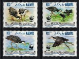 Timbre Maldive 2015, Fauna WWF, Pasari, Serie Completa MNH, Colectie, Timbre Straine, Tema Natura