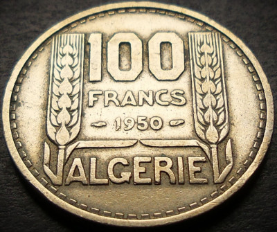 Moneda exotica 100 FRANCI - ALGERIA, anul 1950 * cod 3817 B - COLONIE FRANCEZA! foto