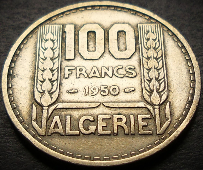 Moneda exotica 100 FRANCI - ALGERIA, anul 1950 * cod 3817 B - COLONIE FRANCEZA!