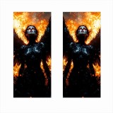Set 2 stickere decorative auto pentru stalpi usi &acirc; print autoadeziv orajet, ecosolvent outdoor, 50x22 cm