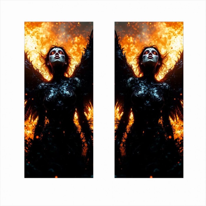 Set 2 stickere decorative auto pentru stalpi usi &acirc; print autoadeziv orajet, ecosolvent outdoor, 50x22 cm