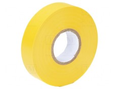 Bandă electroizolantă galbenă 19mm x 20m, grosime 0,13mm, 0&divide;40&deg;C