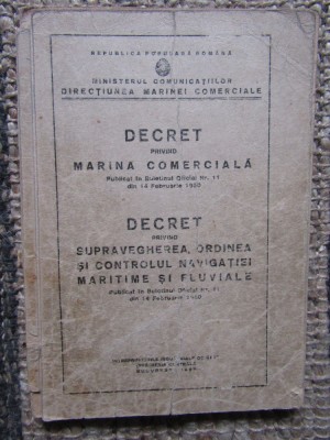 DECRET PRIVIND MARINA COMERCIALA ... foto