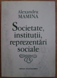 Alexandru Mamina - Societate, institutii, reprezentari sociale