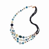 Cumpara ieftin Colier Diva din acvamarin, cuarț, agat și citrin