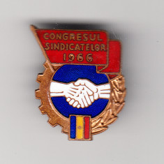 Insigna Congresul sindicatelor 1966