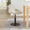 VidaXL Scaun de bar, crem, catifea