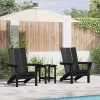 VidaXL Mobilier de lounge pentru grădină 3 pcs Negru 38 x 38 x 46cm 3335824