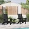 vidaXL Mobilier de lounge pentru grădină 3 pcs Negru 38 x 38 x 46cm 3335824