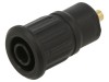 Soclu Banană 4mm 24A 1kV Negru Aurit Panou