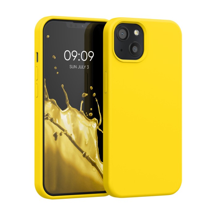 Husa pentru Apple iPhone 13, Silicon, Galben, 55878.165, kwmobile