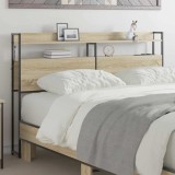 vidaXL Tăblie de depozitare cu raft Stejar sonoma 135 cm Lemn compozit 859691