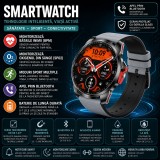 Cumpara ieftin SMARTECH SmartWatch cu Meniu Ro, Apel Bluetooth, Ritm Cardiac, Nivel Oxigen, Calculator, Calendar, Vreme, Moduri Sport, Calorii, Alarma S874
