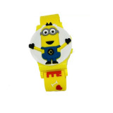 Ceas digital Minions, Model 3D, Plastic/Cauciuc, Multicolor, 22 x 3,8 cm