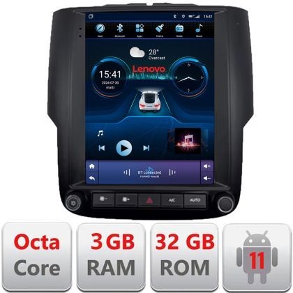 Navigatie Dodge Ram 2013-2018 Lenovo Tesla Qled 9.7&quot; Octacore 4Gb RAM 32Gb 4G DSP Carplay Android Auto Bluetooth CarStore Technology