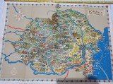 &quot;Rom&acirc;nia, ţara turismului&quot;, harta turistică a Rom&acirc;niei, realizată de pictorul și ilustratorul Dem Demetrescu, 1938