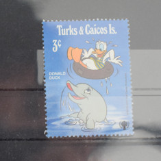 TS23/11 Timbre Serie Turks and Caicos Islands - Disney - Donald