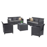 Cumpara ieftin Set de mobilier de grădină Claire cu 8 locuri, grafit