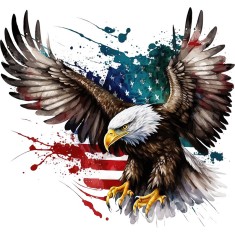 Sticker decorativ, Vultur American, Multicolor, 63 cm, 1270STK-4