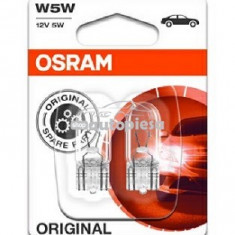 Set 2 becuri Osram W5W 12V 5W 2825-02B
