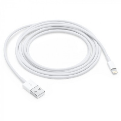 Cablu de date si incarcare USB &amp;amp;#8211; Lighting, 2A, 1m, Fast Charging, Compatibil cu dispozitivele Apple, Alb foto