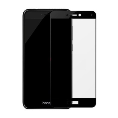 Folie de protectie sticla 6D compatibila cu Huawei P8/P9 lite 2017, contur negru foto