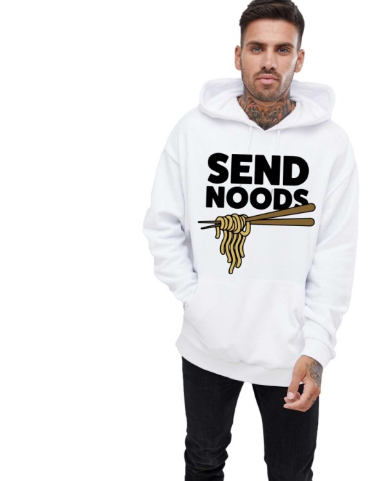 Hanorac Barbati Alb - Send Noods - M