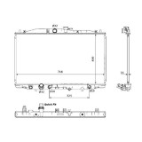 Radiator racire Honda Accord Type S, 01.2003-05.2008, Motorizare 2, 4 140kw Benzina, tip climatizare Cu/fara AC, cutie automata, tip Denso, diametru