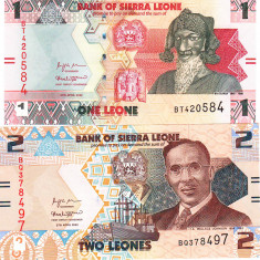 Sierra Leone Set 1-2 Leones P-New 2022 UNC