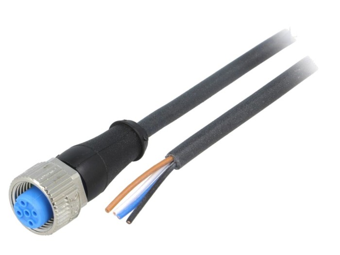 Cablu M12 2m IP67, 4 pini